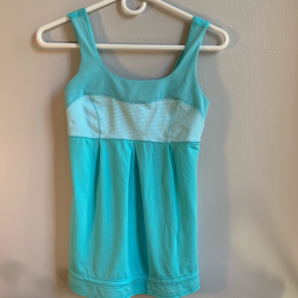 Lululemon tank with drawstring waist- with stripes